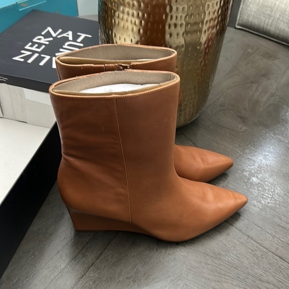 Naturalizer Dario Pointed Toe Bootie in English Tea Brown Leather - Picture 5 of 13